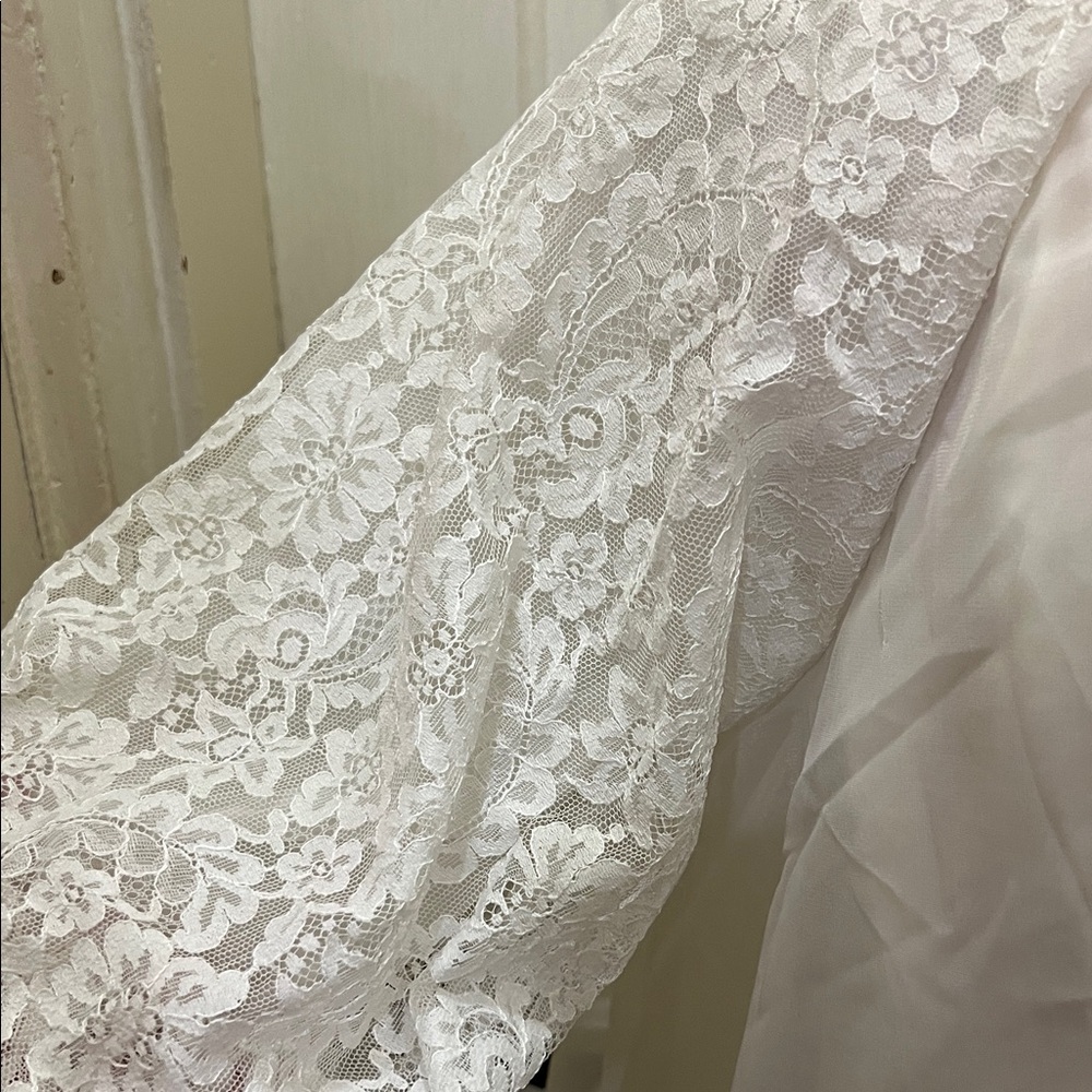 Vintage Elegant White Bridal Lingerie Set With Ni… - image 2